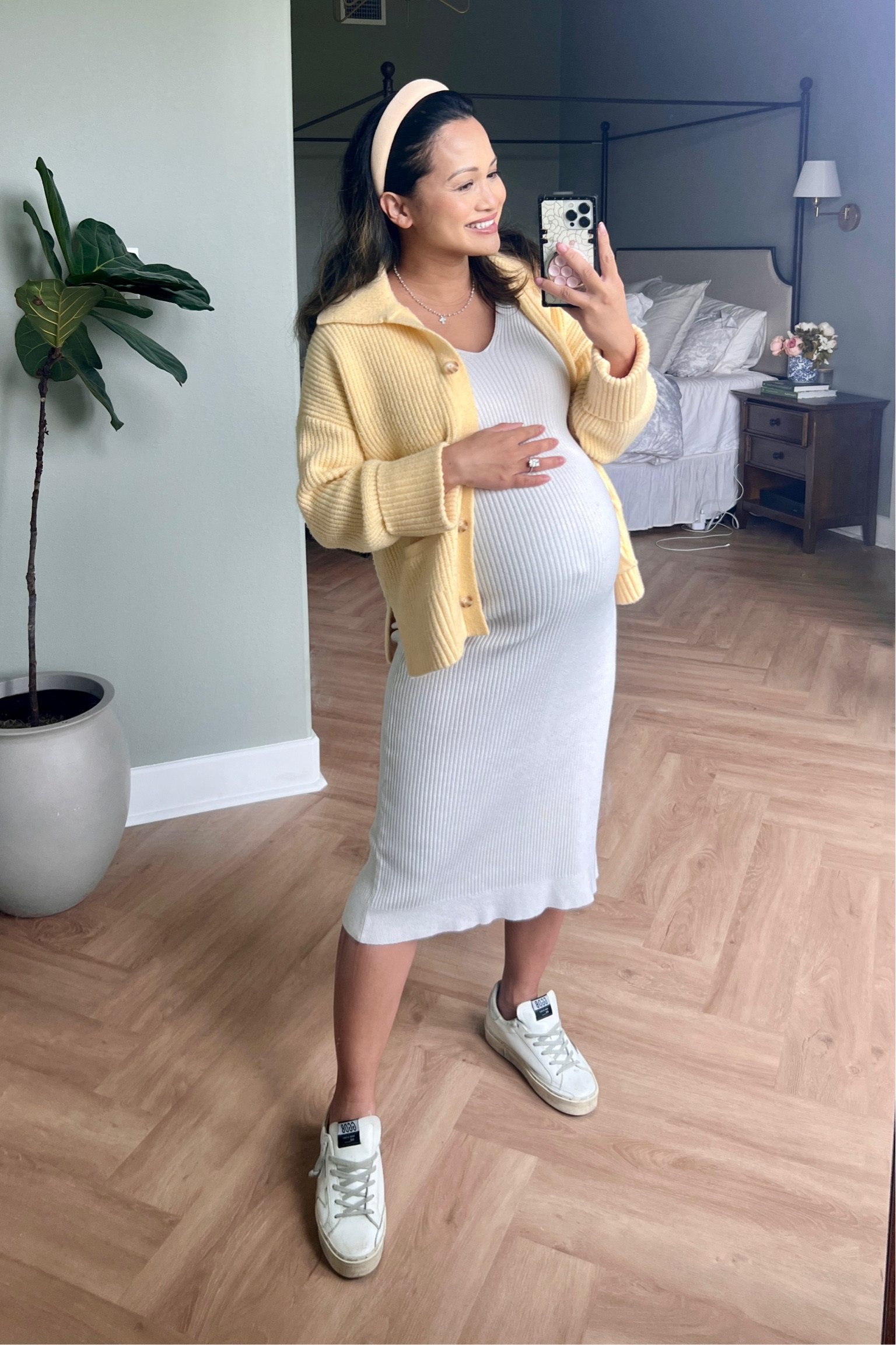 Love this Abercrombie cardigan. Great transitional winter to spring yellow cardigan. Dress is non maternity, wearing a small from Amazonn

#LTKFindsUnder50 #LTKBump #LTKSaleAlert