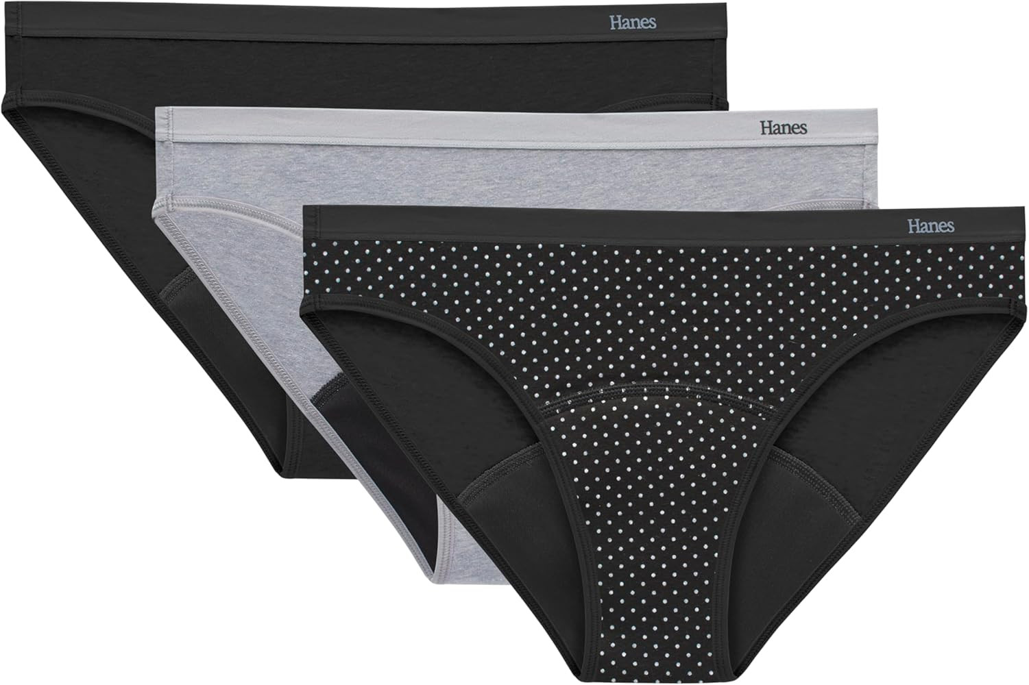 Hanes Women's Comfort, Period. Underwear, Bikini Period Underwear, Super Leaks Period Underwear, ... | Amazon (US)