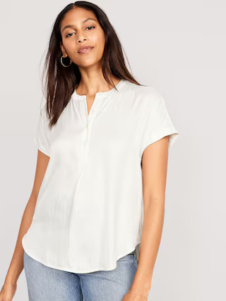 Dolman Sleeve Satin Popover Shirt for Women | Old Navy (US)