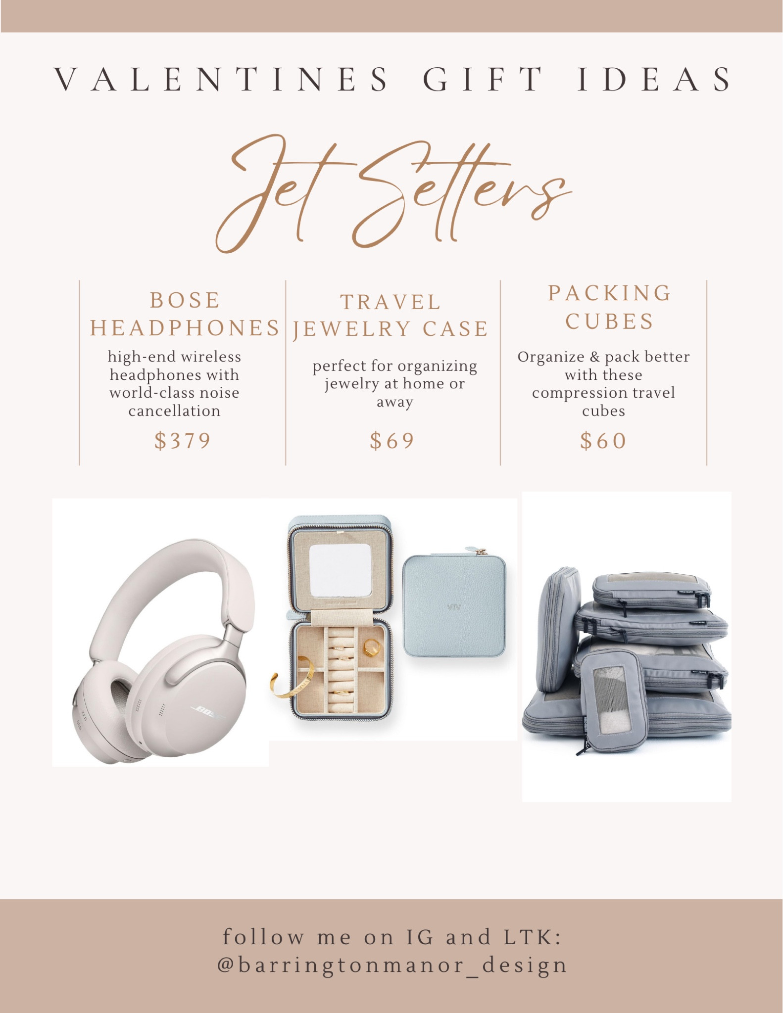 Gifts for her | gifts for him | jet setters | vacation | plane must haves | packing | travel | traveler | gifts for a traveler | gift guide | Valentine’s Day gift ideas 

#LTKfindsunder100 #LTKMostLoved #LTKGiftGuide
