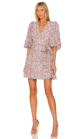 Jedda Wrap Mini Dress in Paisley | Revolve Clothing (Global)
