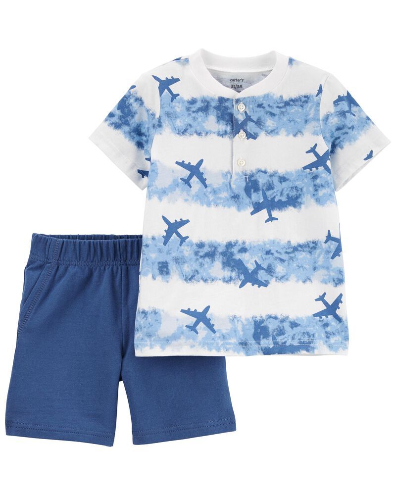 2-Piece Plane Henley & Short Set | Carter's