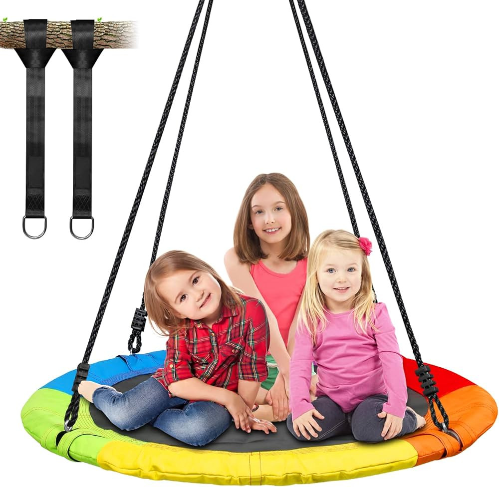Trekassy 700lb 40 Inch Saucer Tree Swing for Kids Adults 900D Oxford Waterproof with 2pcs Tree Ha... | Amazon (US)