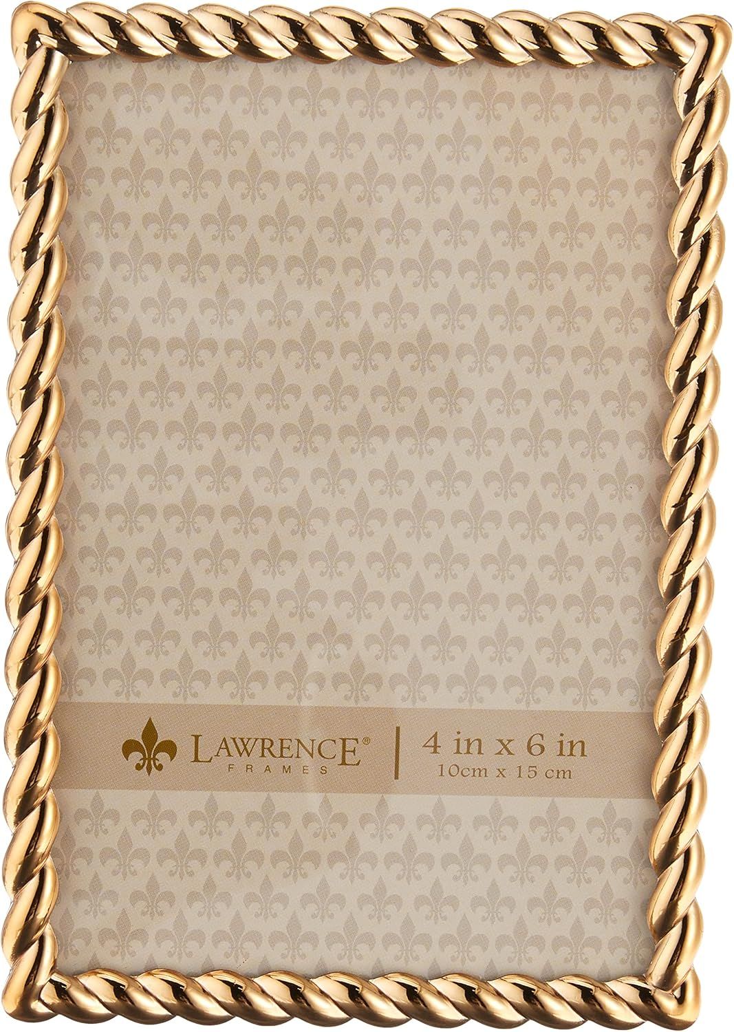 Lawrence Frames Rope Design Metal Frame, 4 x 6, Silver | Amazon (US)