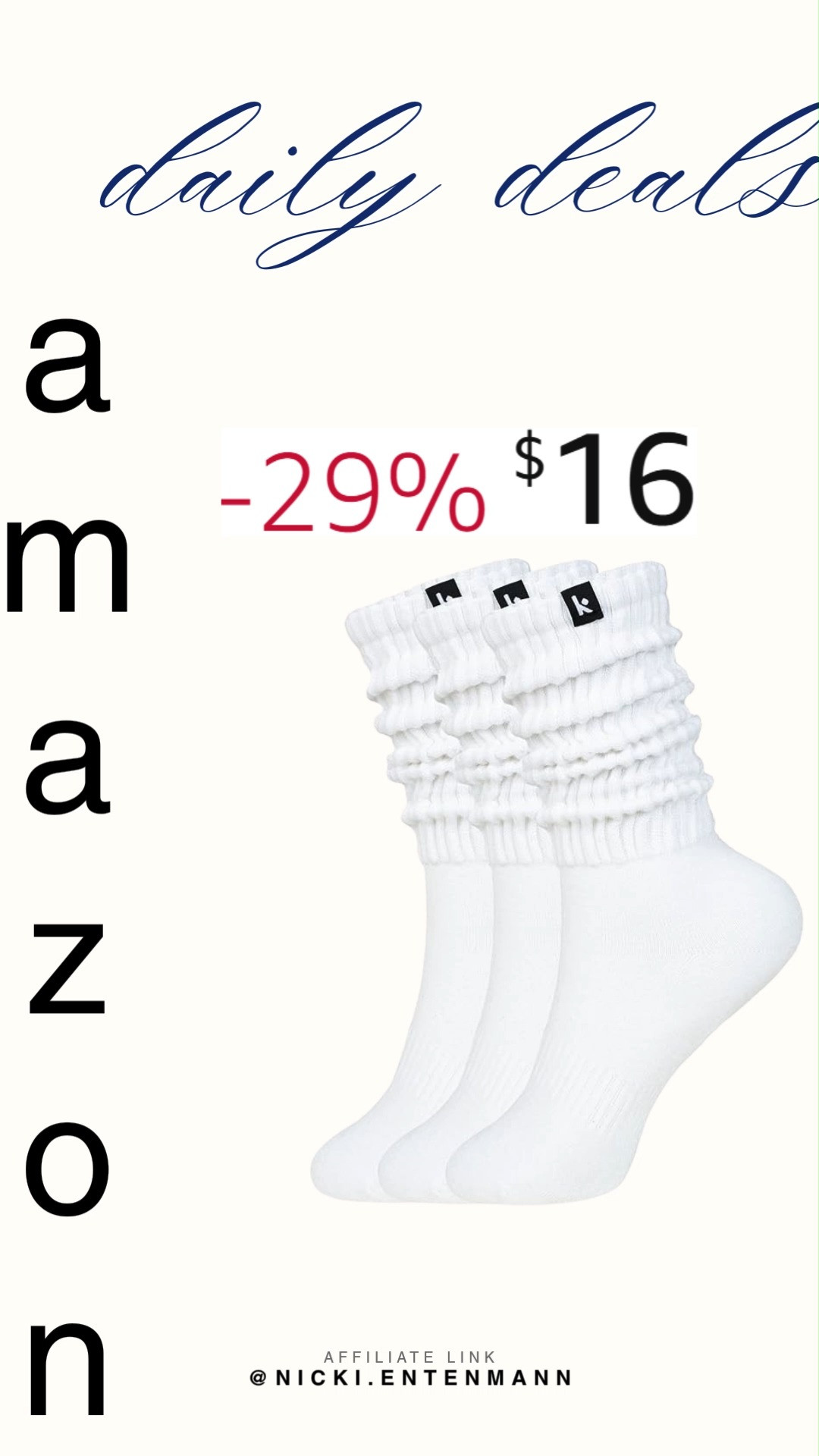 Cozy meets cute with these scrunch long crew socks for women. Perfect for layering or lounging, they add playful texture and effortless style to everyday outfits. 🧦✨💖  

#crewsocks #scrunchsocks #womenswear #fashionfinds #stylishcomfort #athleisure #ootd #accessories #casualstyle #trend 

 #LTKootd #LTKActive #LTKSaleAlert
