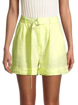Dixon High-Waist Linen Shorts | Saks Fifth Avenue OFF 5TH