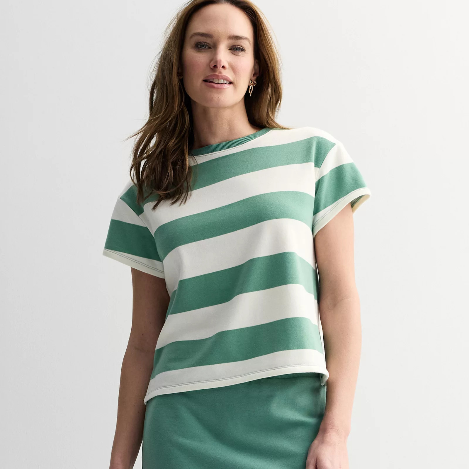 Women's Sonoma Goods For Life® French Terry Stripe Tee | Kohl's