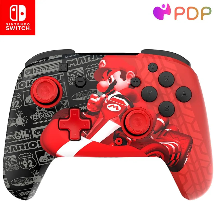 PDP REMATCH GLOW Wireless Controller: Grand Prix Mario (with Motion) - Nintendo Switch™, Ninten... | Amazon (US)