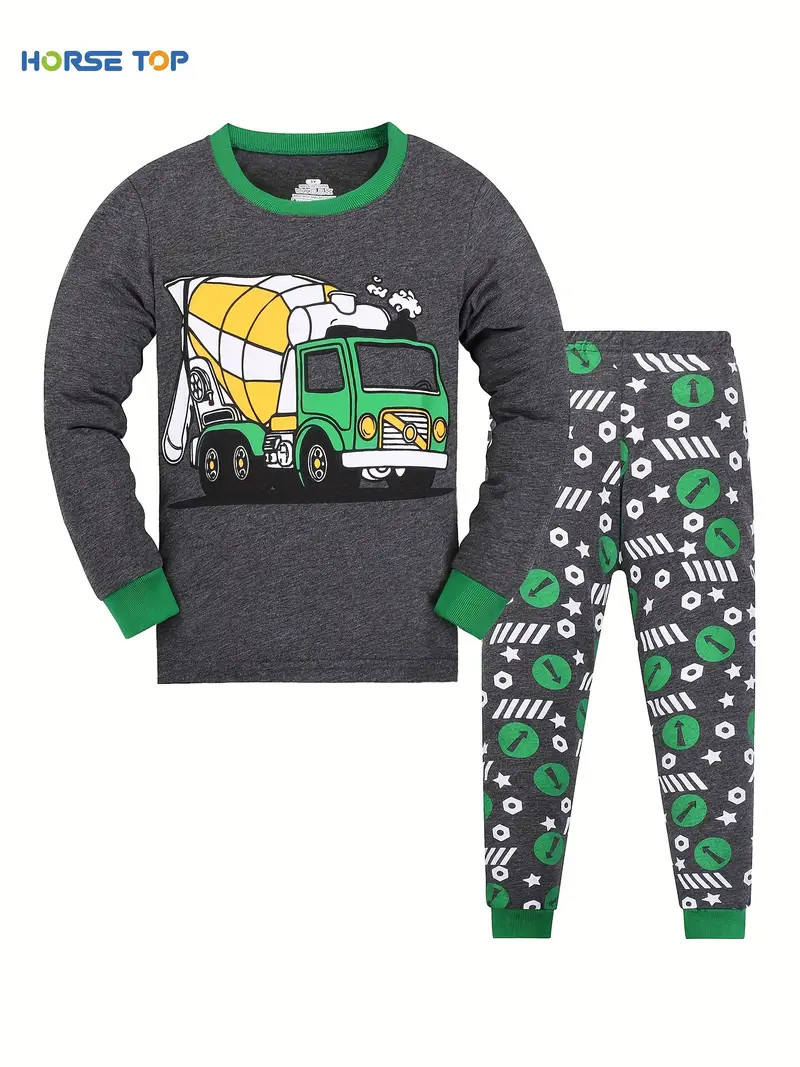 Toddler Kid's Cartoon Mixer Truck Pattern Pajamas Long - Temu Australia | Temu Affiliate Program