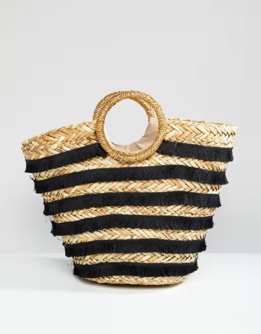 River Island Straw Tote Beach Bag | ASOS US