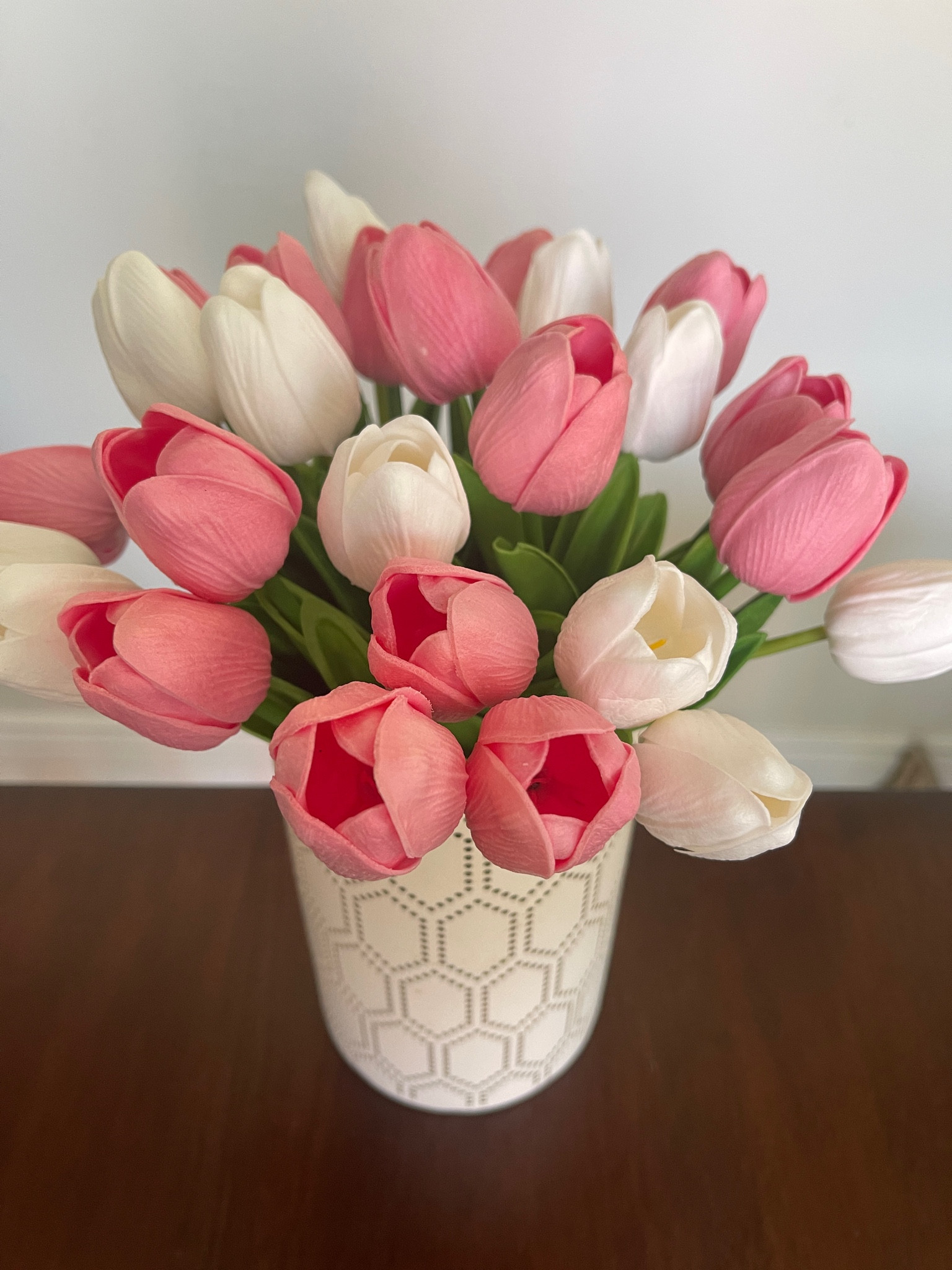 Faux real touch tulips. I love these! They look very real and I mixed two sets to get the colors I wanted. 

#LTKFindsUnder50 #LTKHome #LTKSaleAlert