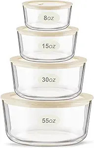 Urban Green Glass Food Container Set with Glass Lid, 4 Pack, Meal Prep Containers with Silicone F... | Amazon (US)