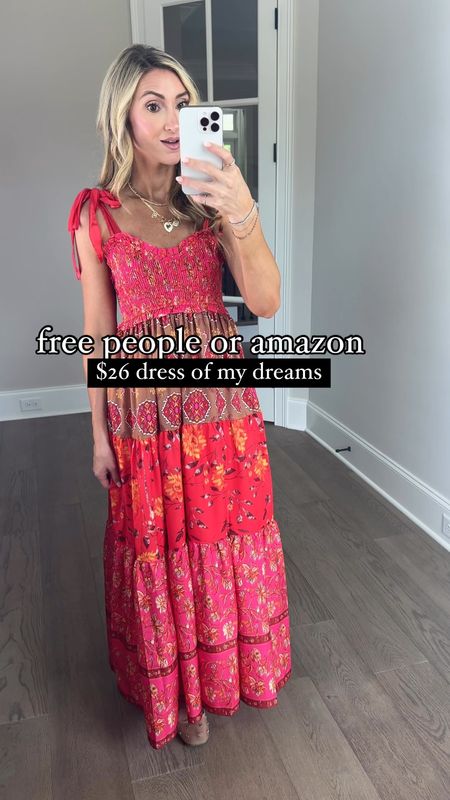 The most stunning summer maxi that you absolutely need! Free people inspired. Size small. Vacation dress. Family photos. More colors. Maxi dress. Event dress 

#LTKFindsUnder50 #LTKVideo #LTKSaleAlert