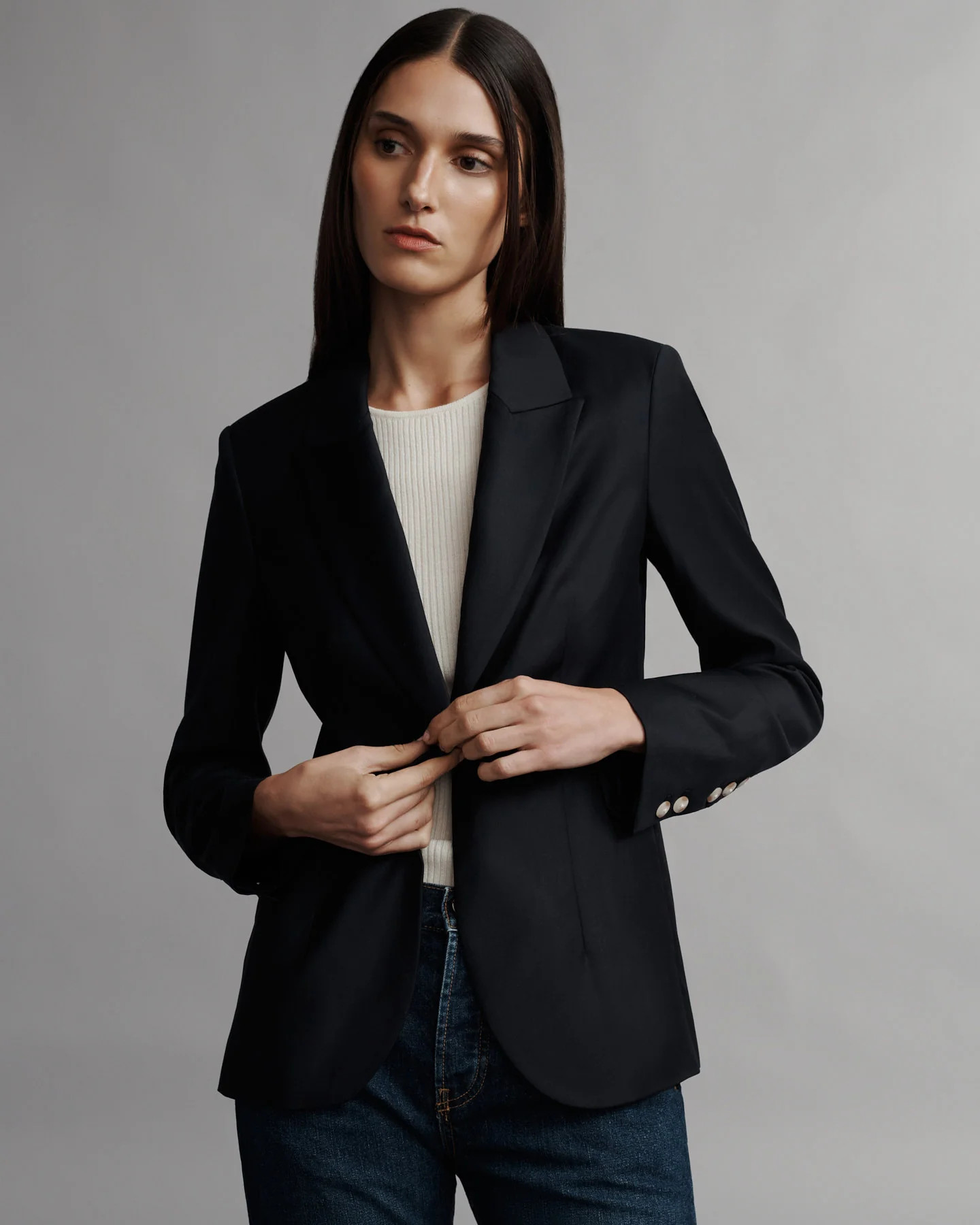Dinner Jacket in chintzed wool | TWP