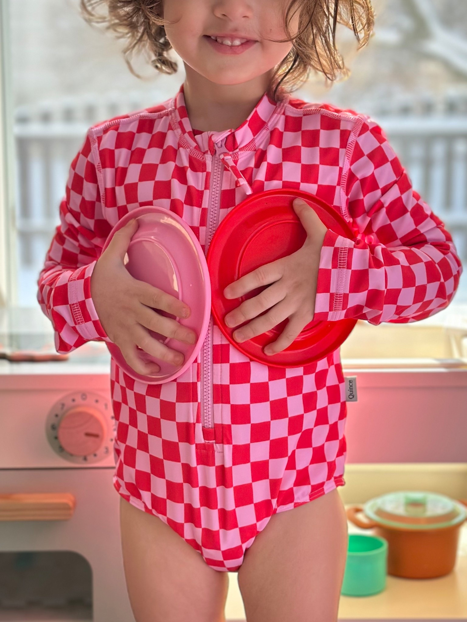 The cutest checkered swimsuit for my girl! Love these colors! Quince has the most beautiful prints of swimwear for kids and babies! ready for summer! 

#LTKBaby #LTKSeasonal #LTKKids