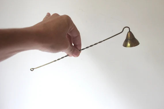 Vintage Delicate Brass Candle Snuffer Twisted Handle Patina | Etsy | Etsy (US)