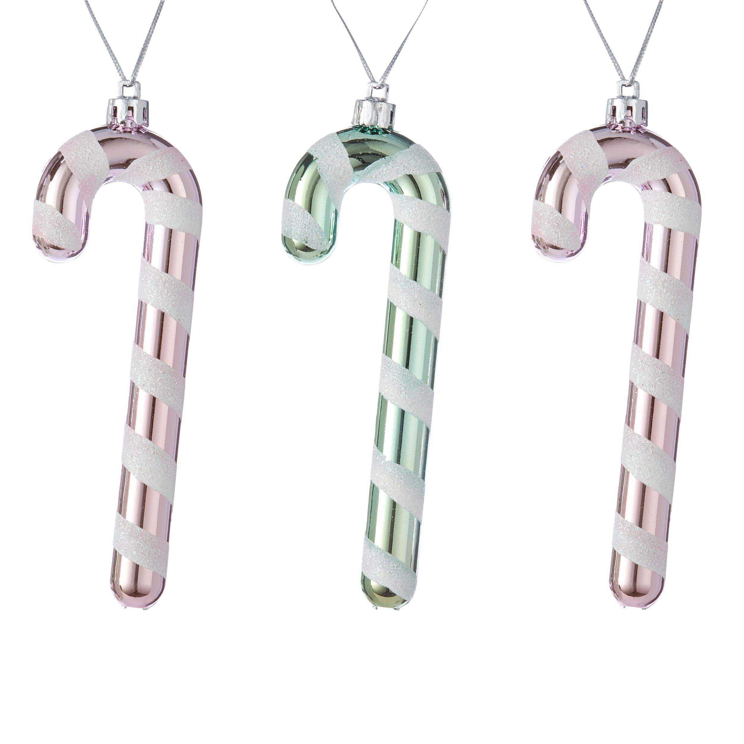 CANVAS Brights Collection Decoration Festive Candy Canes Christmas Ornament Set, 5-in, 3-pk | Canadian Tire