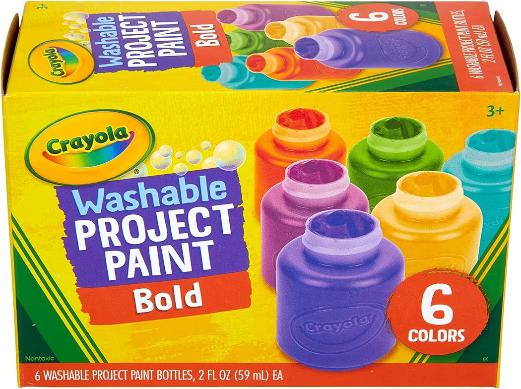 Crayola Washable Kids Paint (6ct), Essential Preschool Supplies, Paint Set for Kids, Must Have Ar... | Amazon (US)