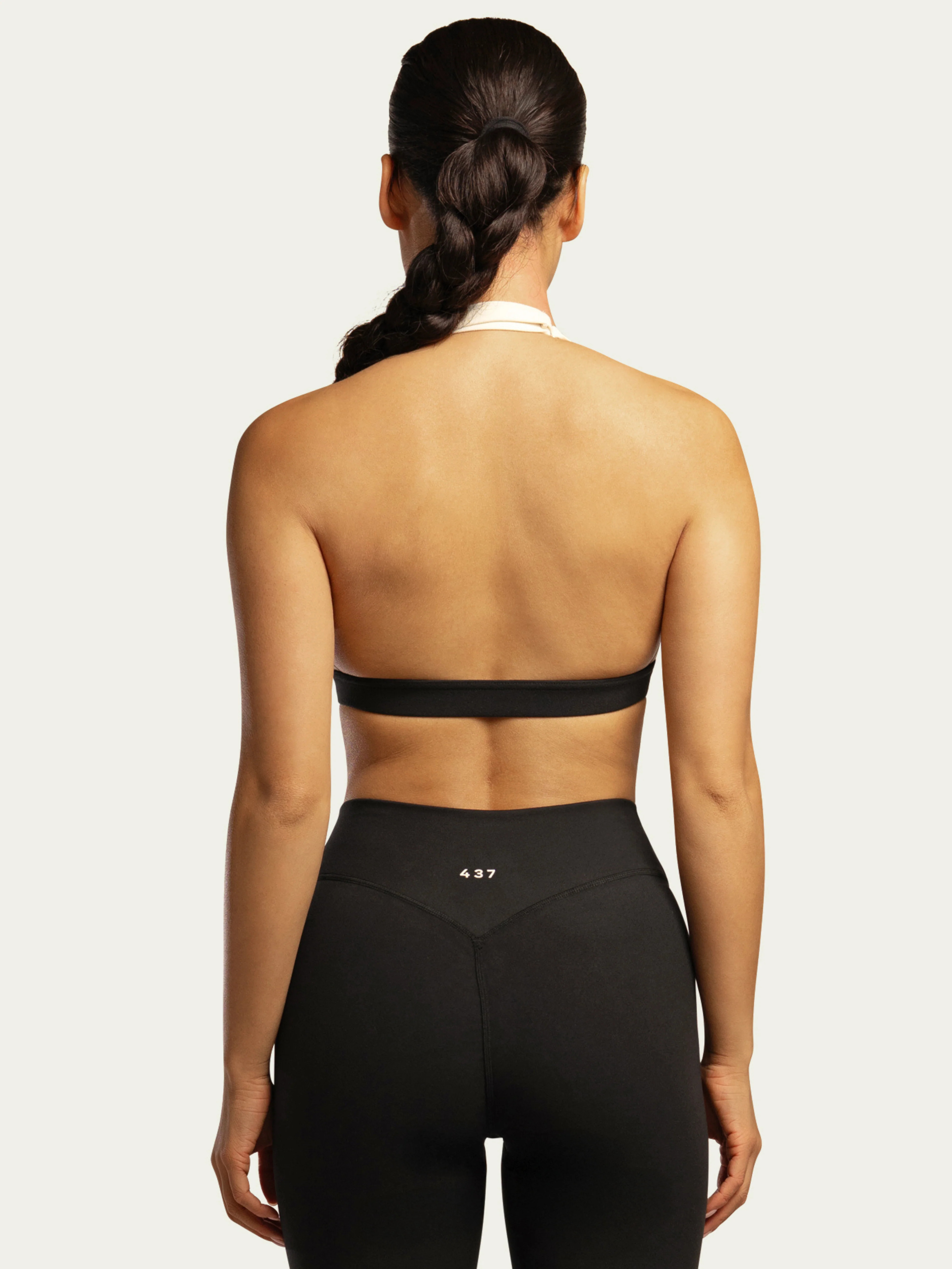 The Halter Bra Black &Cream | 437