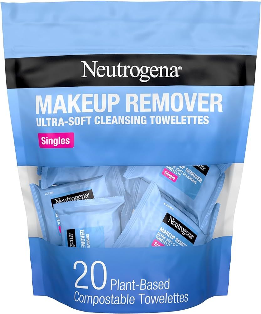 Neutrogena Makeup Remover Wipes, Individually-Wrapped Daily Face Wipes for Waterproof Makeup, Tra... | Amazon (US)