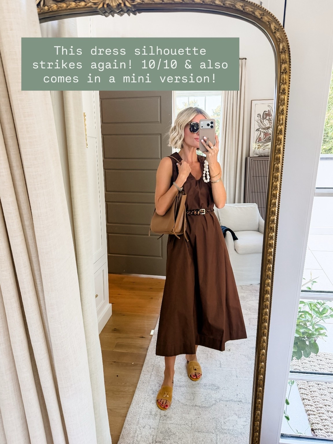 Love the shape of this dress & the brown is so good going into fall! Wearing size S!

Loverly Grey, Amazon, brown dress, fall outfit inspo, pre fall looks

#LTKSeasonal
