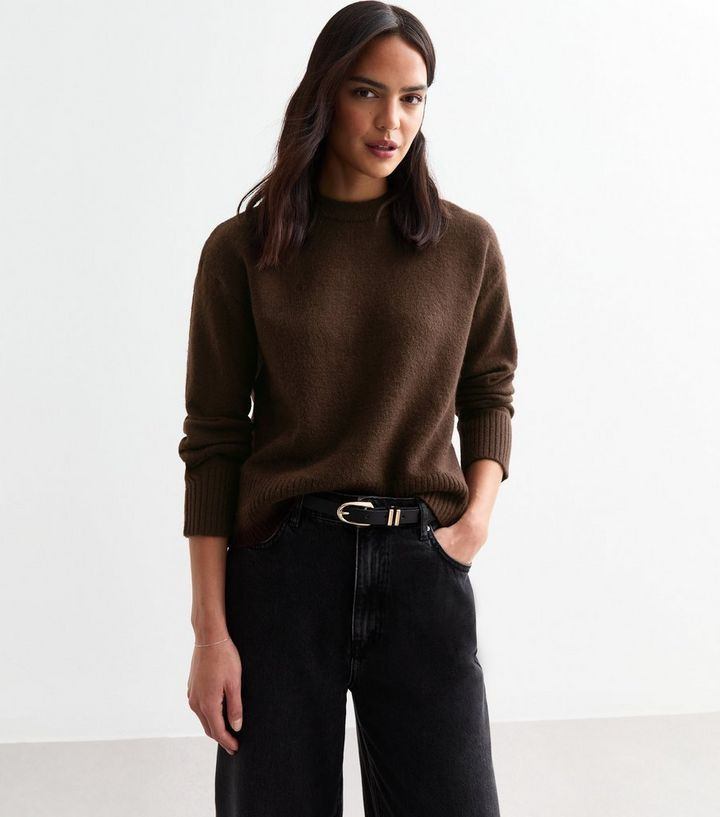 Brown Soft Knit Crew Neck Jumper 
						
						Add to Saved Items
						Remove from Saved Items | New Look (UK)