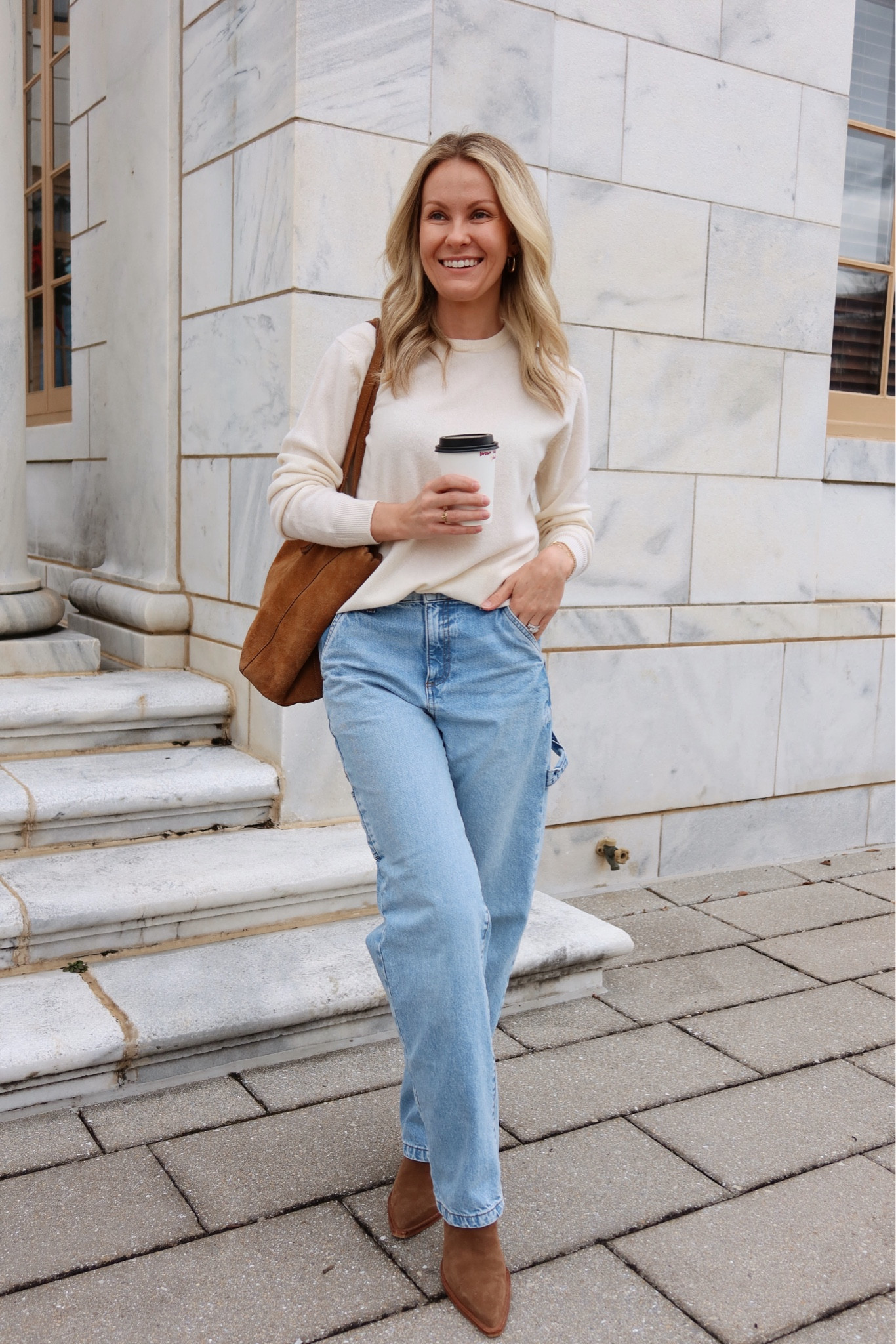coffee run fit 

jeans: 25
boots: tts

sweater was my nana’s and one of a kind ☺️

#LTKSeasonal #LTKStyleTip