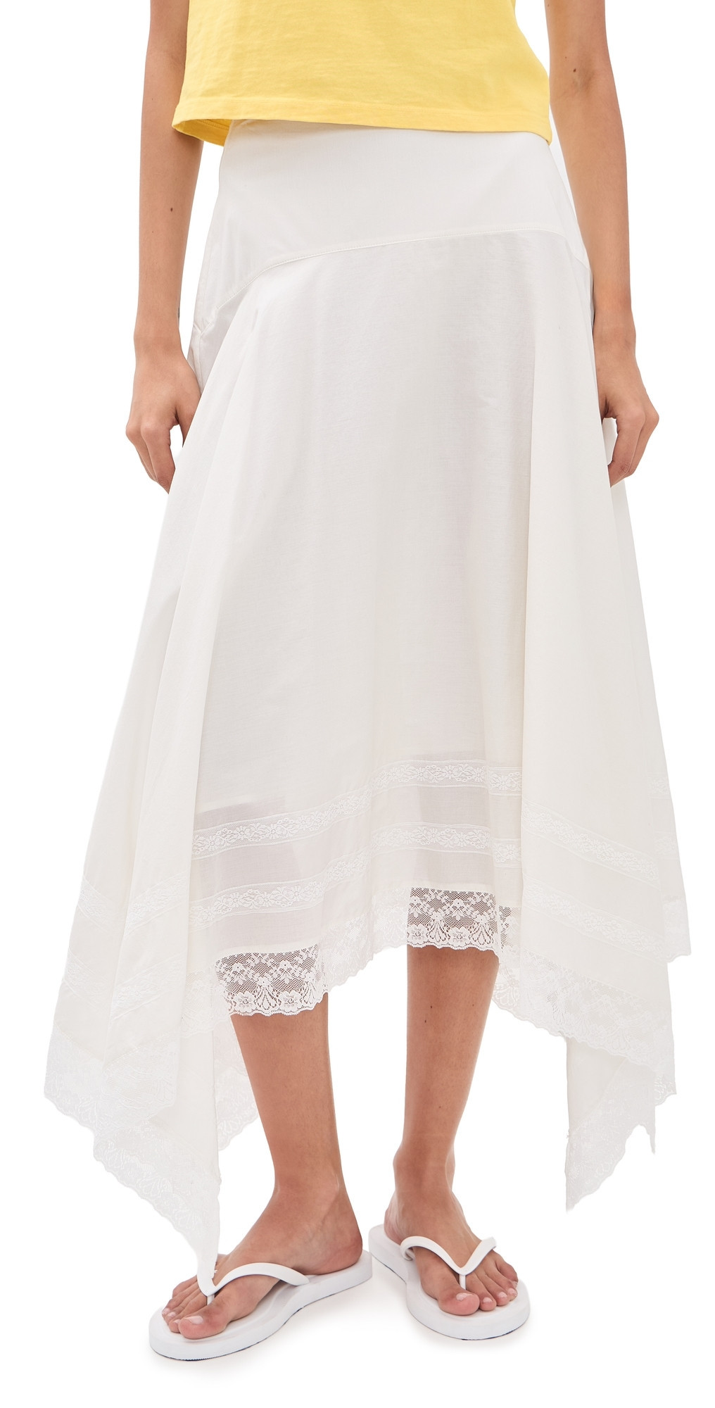 STAUD Ainsley Skirt Ivory 10 | Shopbop