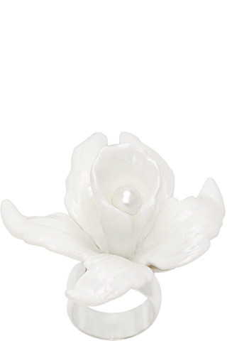 La Manso - White 'Bodas de Papel' Ring | SSENSE