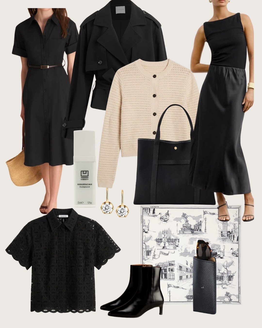 Noteworthy fashion finds 

Silk skirt
Leather ankle boots 
Cardigan
Cropped trench

#LTKSeasonal #LTKTravel