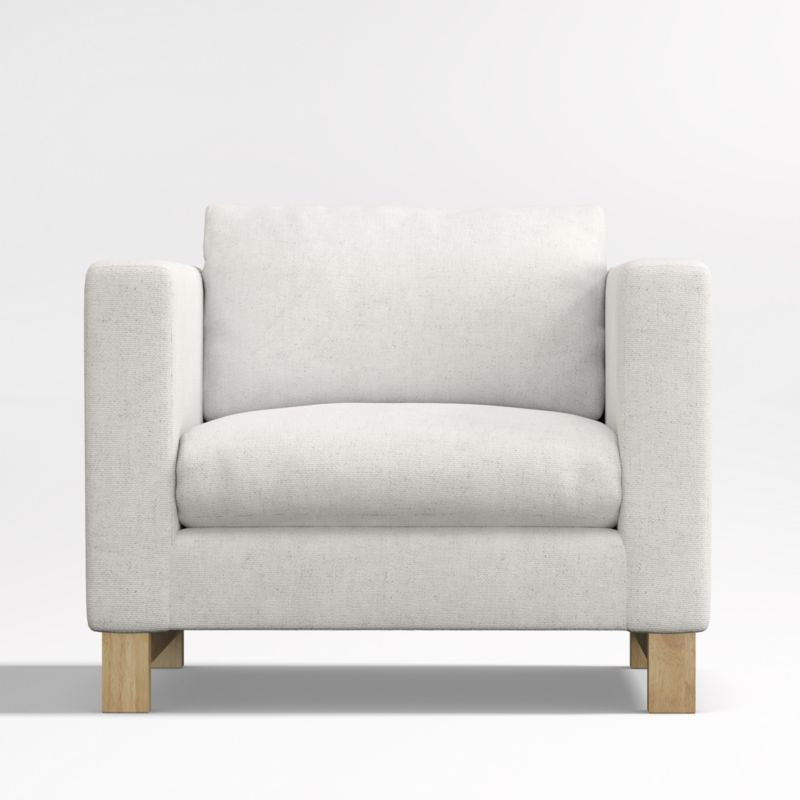 Pacific Deep-Seat Chair with Wood Legs | Crate & Barrel | Crate & Barrel