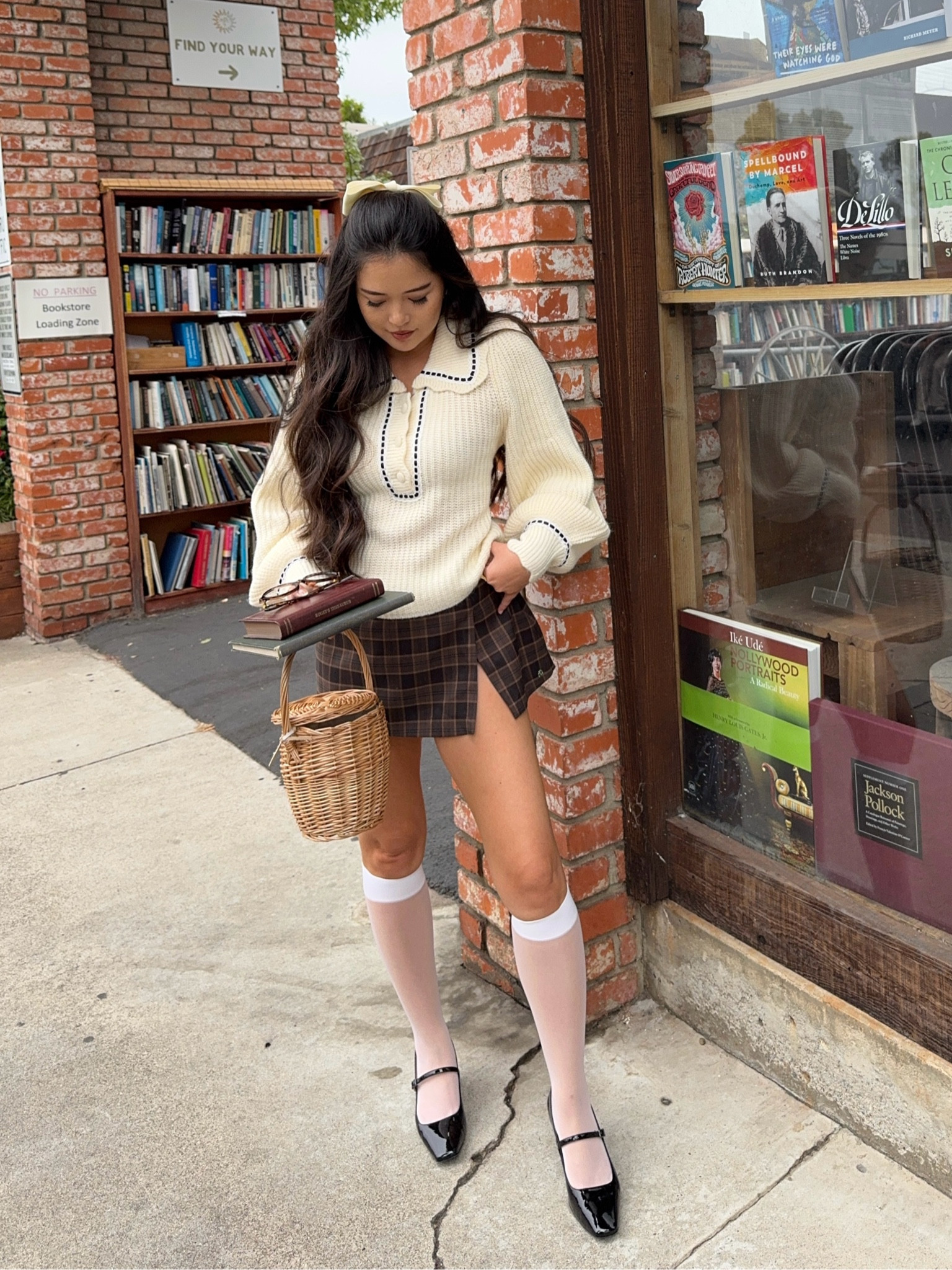 Sweater runs TTS, plaid mini skirt runs big (size down), shoes run TTS 

#LTKSeasonal #LTKShoeCrush #LTKStyleTip