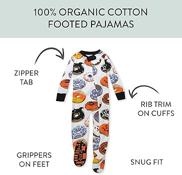 HonestBaby Non-Slip Footed Pajamas One-Piece Sleeper Jumpsuit Zip-Front PJs 100% Organic Cotton f... | Amazon (US)