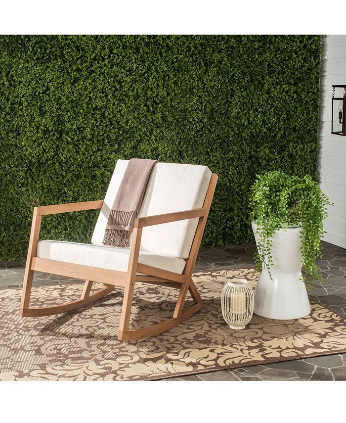 Safavieh Nicksen Outdoor Rocking Chair & Reviews - Furniture - Macy's | Macys (US)