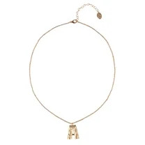 Time and Tru Goldtone Hammered Initial "A" Pendant Necklace | Walmart (US)