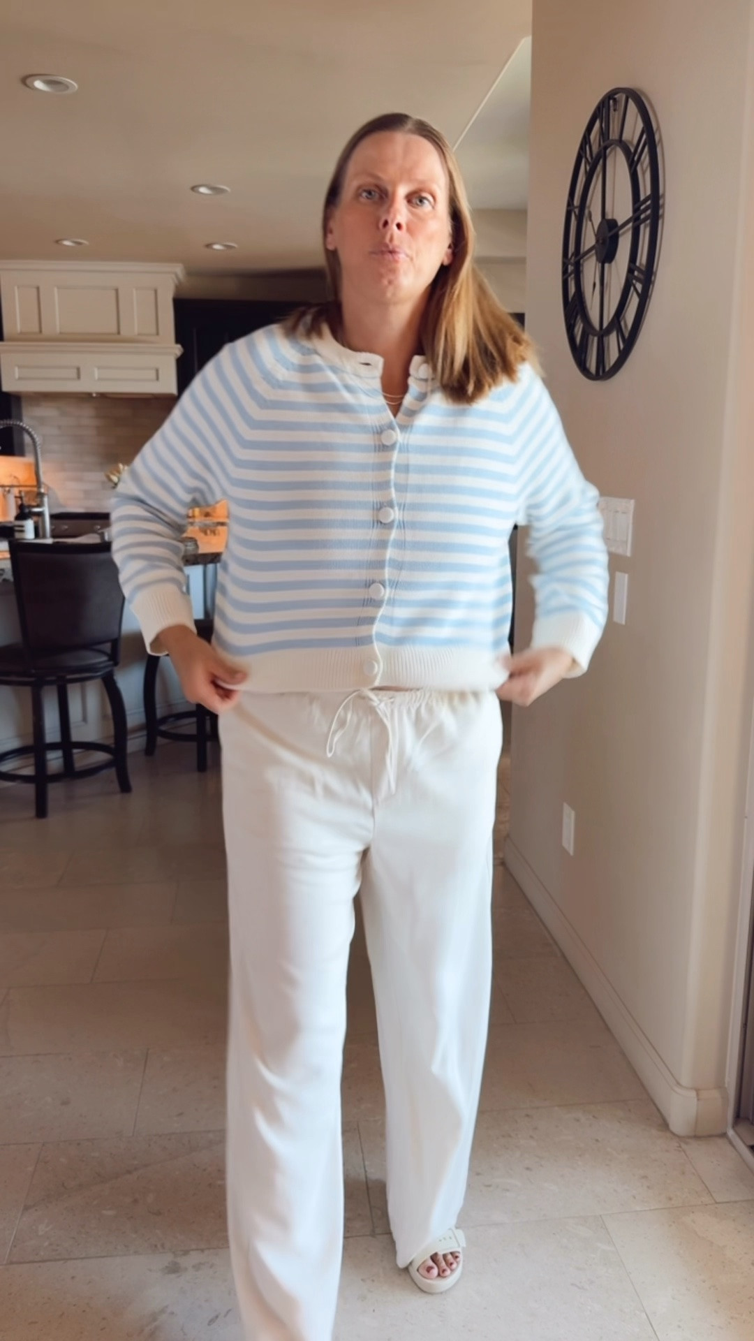 Perfect Spring Look 
#springoutfit

Wide leg pants, striped cardigan, spring outfit idea, target outfit, crocs, effortless outfit, elevated look

#LTKootd #LTKSpringSale #LTKOver40