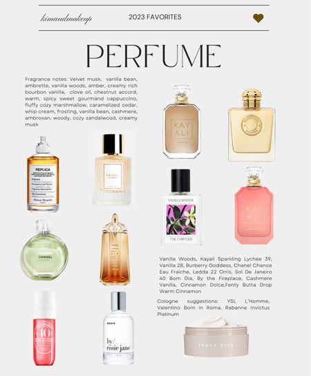 2023 perfume favorites 

#LTKGiftGuide #LTKover40 #LTKbeauty