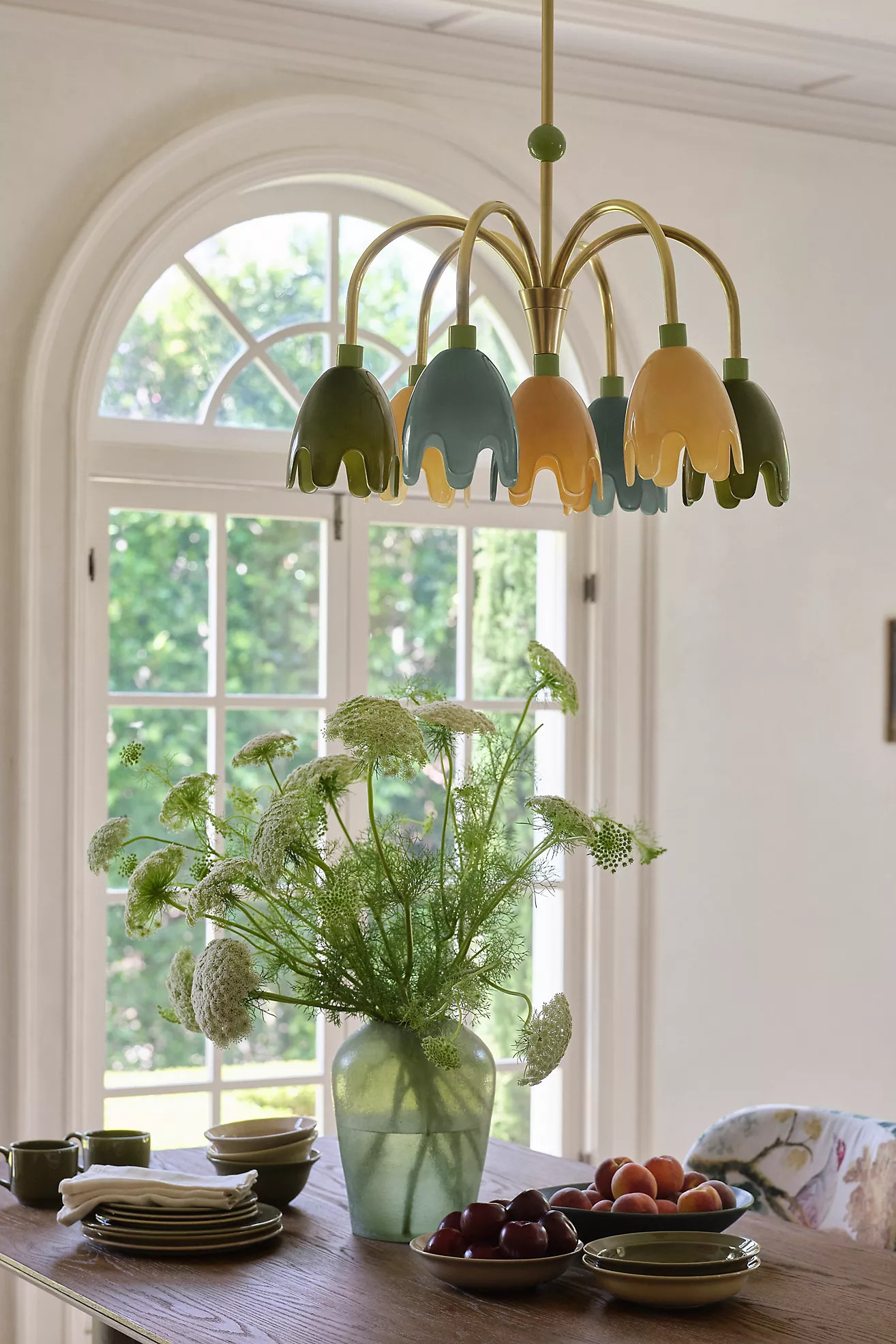 Merve Kahraman Floral Glass Chandelier | Anthropologie (US)