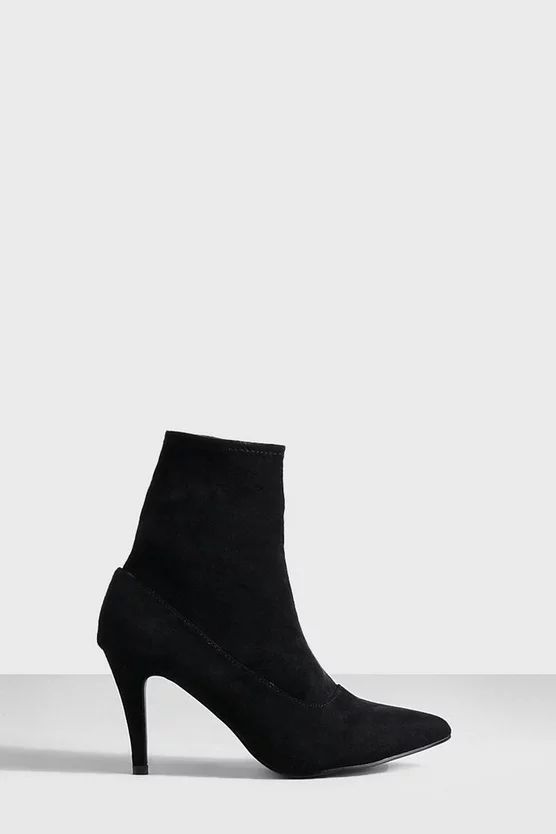 Basic Stiletto Heel Sock Boots | Boohoo.com (UK & IE)