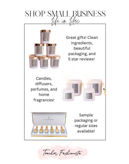 Life in Lilac carries diffusers, luxe candles, home fragrances, and full size perfumes, too!

Use my code JULES20 for 20% off perfumes on their site! (They always have FREE shipping— yay!)

• perfume • Home scents • Mother’s Day gifts • Teacher gift idea • gift ideas • candles • home fragrance • gift basket •



#LTKbeauty #LTKhome #LTKGiftGuide