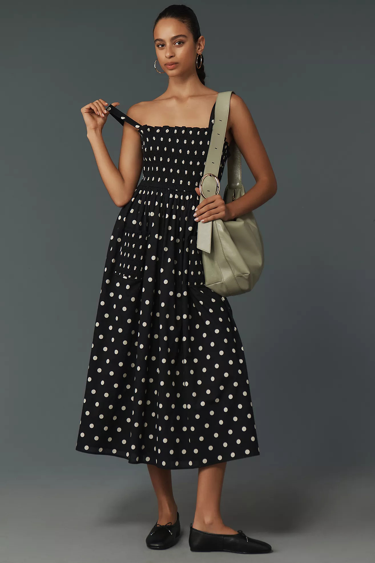Pinnacle by Shruti Sancheti Smocked A-Line Midi Dress | Anthropologie (US)