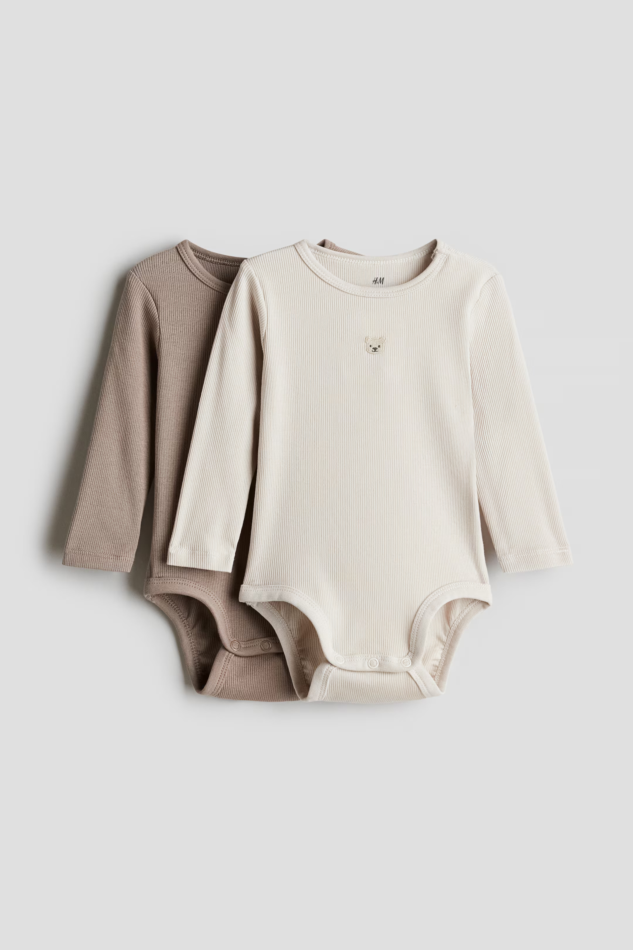 2-pack long-sleeved bodysuits | H&M (UK, MY, IN, SG, PH, TW, HK)