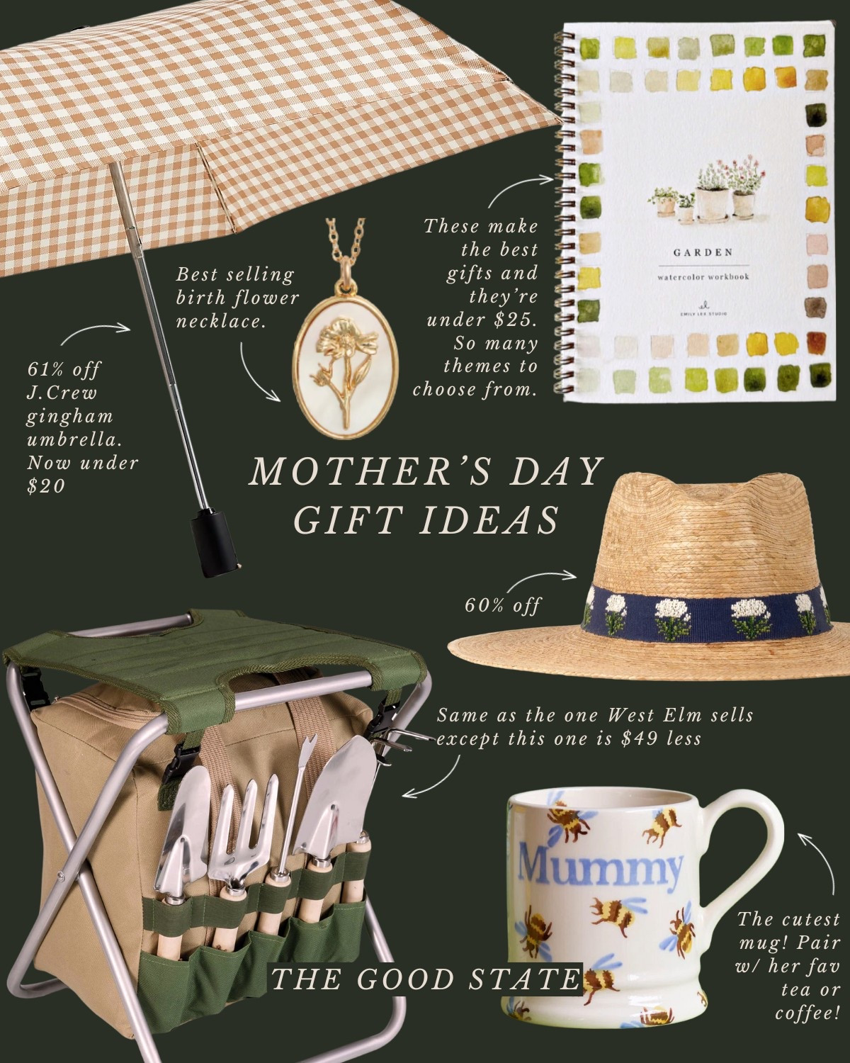 This collection is for the Springtime girlies who find joy in the April Showers and May Flowers. For the ladies dressing a little brighter this time of year, wearing all the florals, and who have (or need) a cute rain jacket or colorful umbrella to make rainy Spring days a little happier. This collection is for the ladies giving gardening a try for the first time or those tending to the same garden they have poured their heart and soul into for years. For those cultivating the soil of their hearts and homes too. For the girlies who love earth tones and blooming colors too. The good state, Lauren England, terrain, Anthropologie, Amazon, Amazon home, Amazon beauty, spring fashion, summer fashion, maxi dress, casual outfit, crochet top, gardening, flowers, florals, spring outfit, wreath, pottery barn, nordstrom, coffee table book, LL Bean, clean beauty, wedding guest dress, bag, tote, purse, woven purse, rain boots, Sunhat, flat, JCrew JCrew factory, white dress, sunglasses, quince, gold necklace, Mother’s Day gift, Mother’s Day outfit, Easter, Easter dress

#LTKGiftGuide #LTKSaleAlert #LTKFindsUnder50