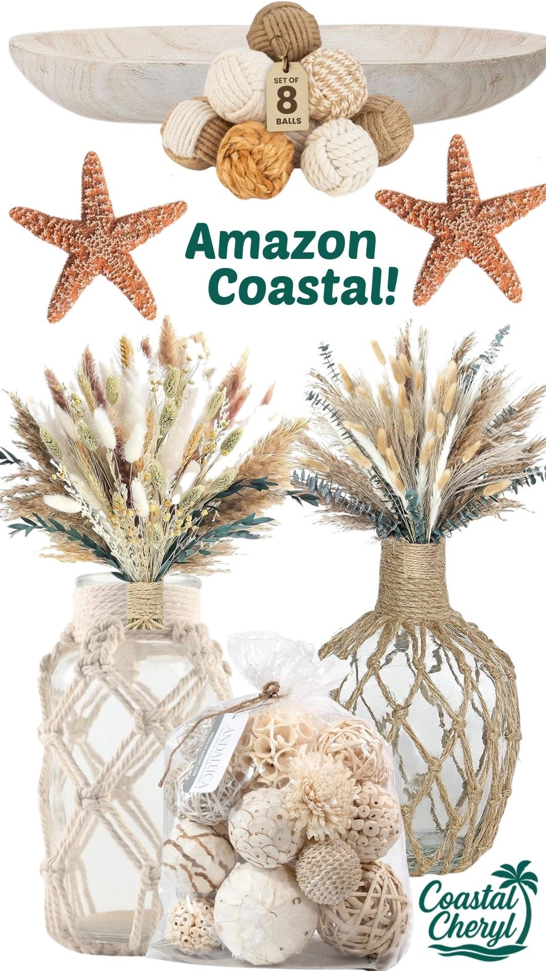 Coastal home decor with natural textures and beach-inspired designs! #amazon #coastaldecor #homedecor 

#LTKHome #LTKFindsUnder100 #LTKFindsUnder50