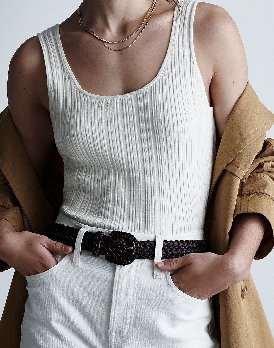 Woven Leather Belt | Madewell