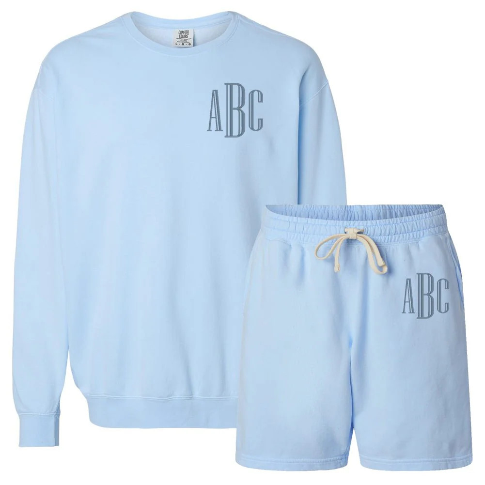 Monogrammed Comfort Colors Shorts Sweat Set | United Monograms