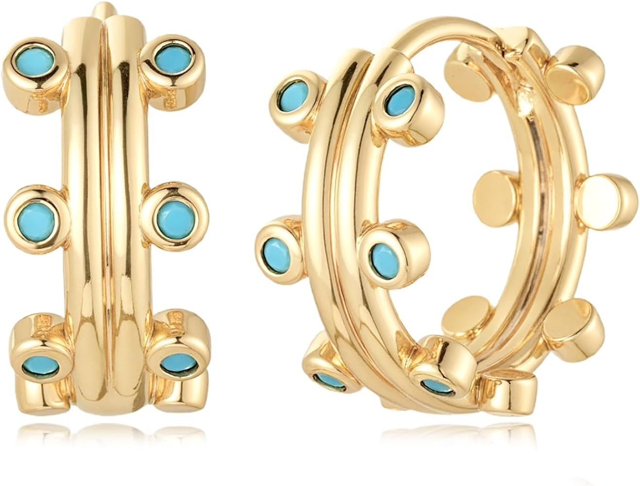 MYEARS Women Earrings Gold Huggie Hoop 14K Small Simple Hypoallergenic Everyday Jewelry | Amazon (US)