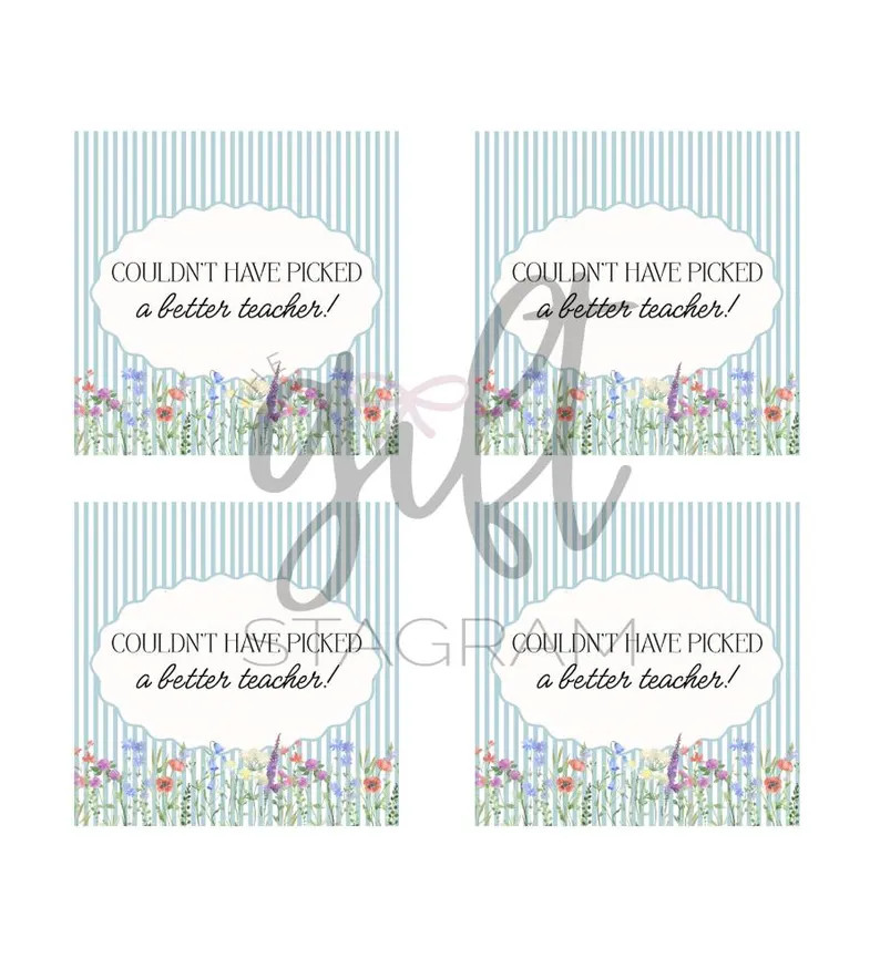 Couldn't Have Picked A Better Teacher Gift Tag | DIGITAL DOWNLOAD | Teacher Appreciation Gift Ide... | Etsy (US)