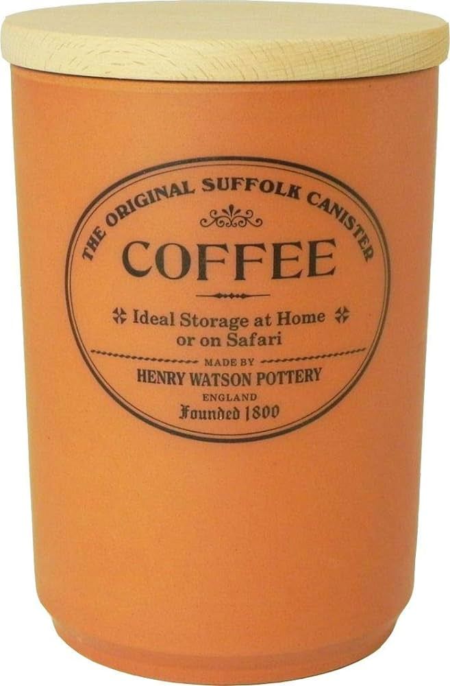 Henry Watson - Airtight Coffee Canister - Terracotta - Made in England - 6.5 inches x 4.4 inches ... | Amazon (US)