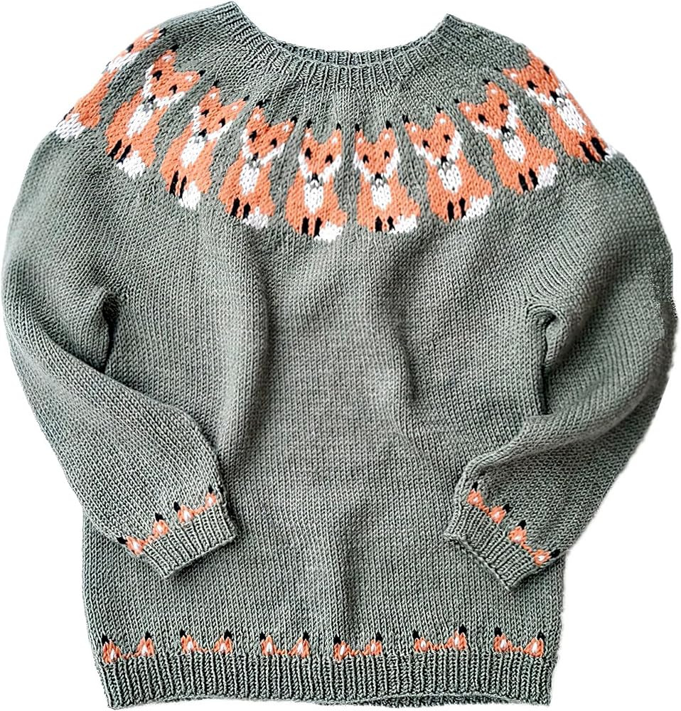 Women's Fair Isle Sweater Boho Pattern Crewneck Casual Striped Knitted Pullover Tops Oversized | Amazon (US)